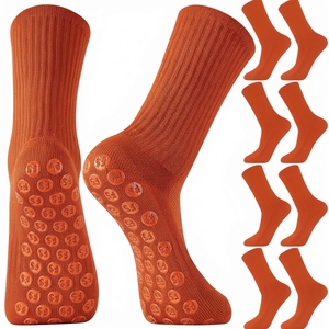 Calcetines de Yoga Rojos Antideslizantes, Largos, con Suela Antideslizante, de Poliéster/Nailon, para Adultos, Deportivos, Ecológicos y Transpirables - Product Image 5
