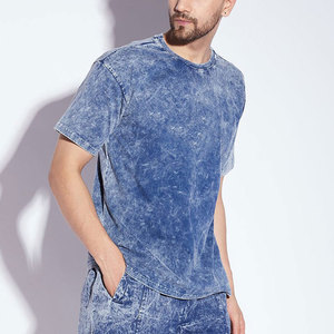 T-shirt délavé à l'acide pour homme de haute qualité – Vêtement décontracté uni et confortable - Product Image 4