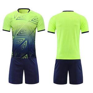 <b>Soccer</b> Uniform Set Black Green Blue Geometric Print Custom <b>Soccer</b> Jerseys & Football Uniform 100% Polyester Heat-Transfer Print - Product Image 4
