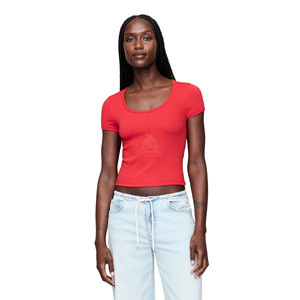T-shirts décontractés imprimés sur mesure, T-shirts amples et courts de luxe vierges pour femmes, T-shirts en coton de haute qualité pour filles, style streetwear - Product Image 1