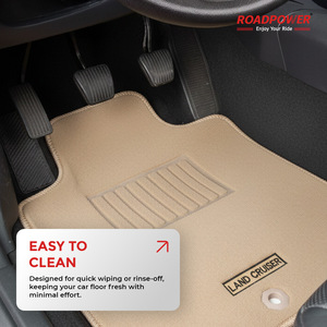 ROADPOWER (RP-MAT-202LC) Premium Carpet Floor Mats For Toyota Land Cruiser Anti-Slip Backing & Locking Clips, And Easy to Clean - Product Image 3