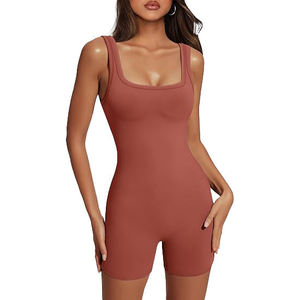 Yoga Set Women Unitard Catsuit Romper Jumpsuit Style Two <b>In</b> <b>One</b> Matching Coordinated Nylon Spandex Seamless Jumpsuits Breathable - Product Image 6