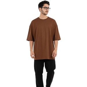 T-shirt Homme Oversize 100% Coton Manches Courtes Coupe Ample Grammage Lourd Uni - Product Image 1