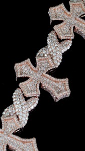 Custom Cross VVS Moissanite Cuban <b>Bracelet</b> Classic Style Iced Rose Gold Plated 925 Sterling <b>Silver</b> Lab Grown Diamond IGI <b>Bangles</b> - Product Image 6