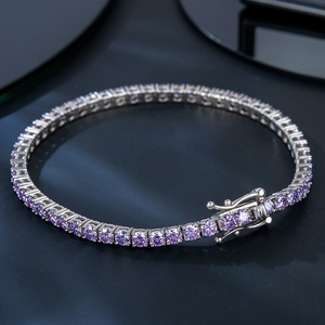 Pulsera de Diamantes Naturales de Corte Brillante Redondo para Mujer, Joyería Clásica para Uso Diario - Product Image 2