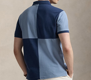 Men's Color Blocked for <b>Shirt</b> Short Sleeve Regular Fit Knitted Contrast Trim Front Quick Dry Casual Streetwear <b>Patchwork</b> Design - Product Image 2