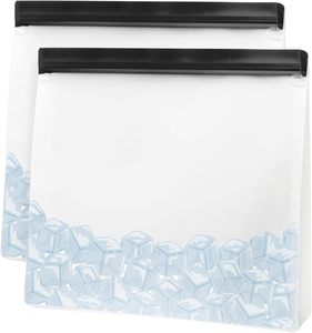 ถุงแช่แข็งแบบใช้ซ้ำได้ขนาดแกลลอน ปิดผนึกและป้องกันการรั่วซึม ชุดถุงน้ำแข็งแบบใช้ซ้ำได้ ถุงแช่แข็ง ถุงเก็บของ - Product Image 2