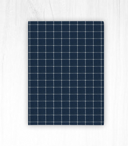 Navy Blue Plaid Woven <b>Kitchen</b> Towel Grid Pattern Modern Style Home Textile 100% Cotton Sustainable Anti- Yarn Dyed - Product Image 1
