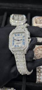 Montre mécanique de luxe automatique 36MM édition limitée, style Hip Hop, avec testeur de diamant intégré, sertie de moissanite VVS de qualité diamant, de la marque Buss. - Product Image 4