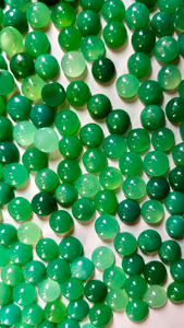 Cabochon rond en chrysoprase naturel |   Chrysoprase verte, pierre précieuse en vrac |   Cabine ronde polie |   Pierre pour la fabrication de bijoux |   Pendentif anneau - Product Image 4