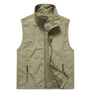 Full Zip Windbreaker Outdoor Golf Travel Hiking Vest Unique Style Breathable Customized Design Men Sleeveless Softshell Vest - Product Image 5