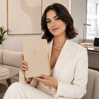 Agenda hebdomadaire LABON Luxury Champagne Goals, couverture rigide en cuir vegan, bords dorés, journal de planification des objectifs, carnet exécutif