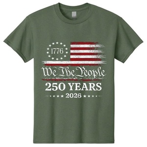 United States Of America 250th Anniversary 1776 2026 Men's <b>Red</b> Short Sleeve T-Shirt With Eagle And Flag Print Casual O-Neck Tees - Product Image 3
