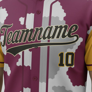 Maillot de baseball à manches courtes rayé respirant avec logo brodé personnalisé et numéros, chemises de baseball pour hommes, tailles adultes - Product Image 4