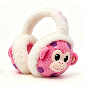 Calentadores de Orejas de Mono Rosa, Estilo Japonés, Suaves y Lindos - Product Image 2