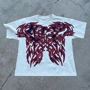 Custom Men's 100% Cotton Regular Fit Cropped T-Shirt Streetwear Heavy Weight 340g Breathable Quick Dry High Quality Casual Solid - Product Image 6