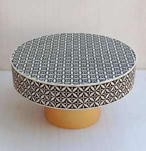Table basse en os incrusté de style Art déco indien - Taille et design personnalisables - Meubles de luxe pour salon - Product Image 4
