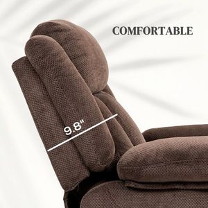 Poltrona Reclinabile Estensibile in Pelle/Tessuto, Manuale ed Elettrica, con USB e Massaggio, Moderna/Contemporanea, Monoposto, Regolabile, Imbottita in Schiuma, Struttura in Legno - Product Image 3