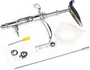 Inyector de Vacunas de Doble Jeringa Continua, Ajustable y Reutilizable, Equipo Veterinario para Ganado Vacuno, Avícola y Porcino, 50 ml, de Pentax - Product Image 2