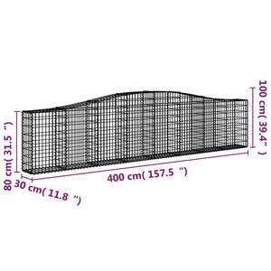 Ensemble de 3 grands paniers gabions en fer galvanisé argenté pour clôtures, treillis et portails - Product Image 6