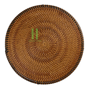 Eco-friendly Rattan Charger <b>Plate</b> Wall Decoration Round Flower Rattan Placemat Home Rattan Table <b>Mats</b> OEM In Vietnam Rattan 2026 - Product Image 3