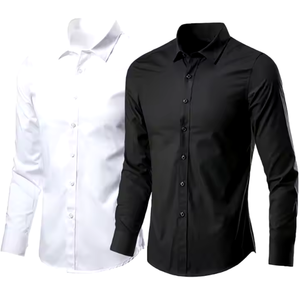 Chemise Homme Sur Mesure Style Italien MTM Col Rabattu Décontracté 100% Coton Séchage Rapide Respirant Printemps Luxe ODM - Product Image 5