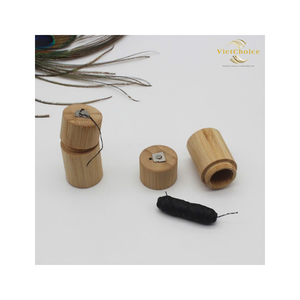 Posavasos de Madera de Caucho Vietchoice al por Mayor, Circulares, Sencillos y Creativos, Grabados con Láser, Ecológicos, Aislantes del Calor, en Cajas - Product Image 2