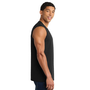 Dry Fit Moisture Wicking Eco-Friendly Polyester/Cotton Gym Tank Top <b>Men</b> Breathable Performance Running <b>Singlet</b> Sleeveless Shirt - Product Image 3