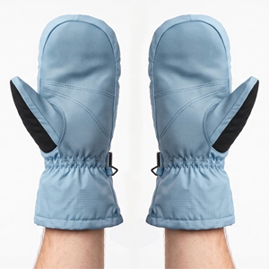 Mitaines d'hiver imperméables en cuir pour hommes, à doigts entiers, avec cordon de serrage, pour le ski et le snowboard, idéales pour les sports de plein air (vente en gros) - Product Image 3