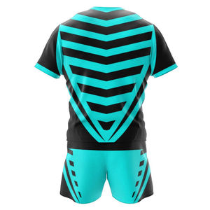 Maillots de rugby et de football 100 % polyester, sur mesure, couleurs et designs personnalisés, respirants, séchage rapide, antibactériens, uniformes d'équipe - Product Image 3