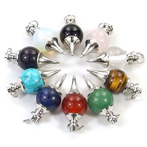 Best Quality Natural Healing <b>Crystals</b> 7Chakra <b>Set</b> Of Reiki Ball Dowsing Pendulum wholesale pendulum For sale - Product Image 1