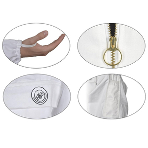 Combinaison d'apiculteur à double voile, voile en maille ventilée à 3 couches et voile rond, poignets élastiques, plusieurs poches - Product Image 6