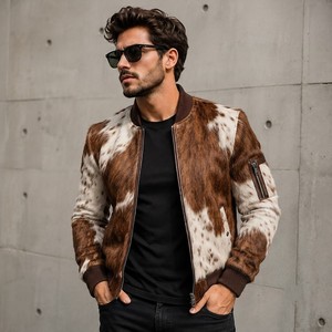 Chaqueta <span class=keywords><strong>de</strong></span> Motociclista <span class=keywords><strong>de</strong></span> Cuero para <span class=keywords><strong>Hombre</strong></span> LEATHER SPOT, con Capucha, Transpirable, Estilo Casual <span class=keywords><strong>de</strong></span> Verano, Cierre <span class=keywords><strong>de</strong></span> Cremallera, Forro <span class=keywords><strong>de</strong></span> Poliéster - Product Image 4