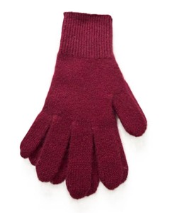 Guantes de Punto Jacquard de Lana/Cachemira Color Borgoña MONECO, Térmicos, Ecológicos, Largos hasta la Muñeca, Casuales, para Uso en Exteriores en Invierno - Product Image 2