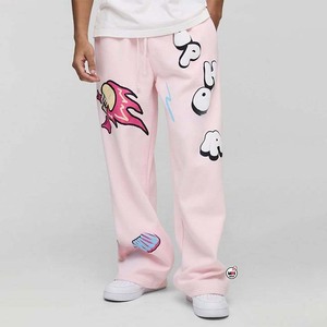 <b>Pink</b> Hooded <b>Tracksuit</b> Full Sleeve Cartoon Print Sweatshirt And Pant Set Streetwear Casual Autumn Wear 100% Cotton Breathable - Product Image 4