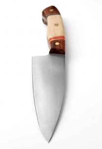Cuchillo de Chef de Acero Inoxidable Forjado a Mano, Hoja Ancha, Cuchillo de Cocina para Rebanar, Mango de Madera - Product Image 3