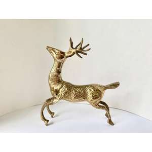 Escultura de Reno Salvaje de Diseño Exquisito, Objeto Decorativo de Navidad, Ciervo de Aluminio, Reno Sólido con Acabado Dorado PARA EL Jardín del Hogar - Product Image 4