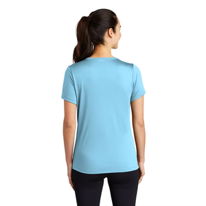 Women's Scoop Neck Short Sleeve T-<b>Shirt</b> Solid Color Regular Fit Quick Dry Knitted Polyester Casual Wear Spring Summer - Product Image 6