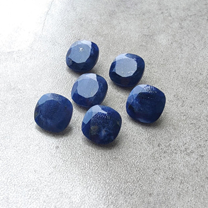 Sodalite facettée de qualité AAA+, taille coussin, calibrée, dos plat, pierre précieuse naturelle, pour bijoux, tailles personnalisées disponibles - Product Image 4