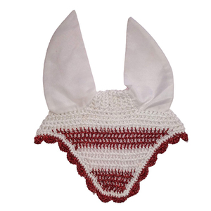 Custom Soft Cotton Horse <b>Fly</b> Veil Ear Bonnet Breathable Ear Hood Premium Equestrian Riding Equipment OEM Factory Supply - Product Image 6