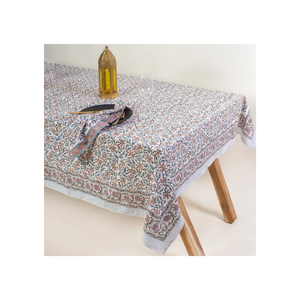 Classy Geometric Border Print <b>Table</b> Cloth Cotton Blend Kitchen <b>Dining</b> <b>Cover</b> Custom Size Custom Weight Home Decor Manufacturer - Product Image 1