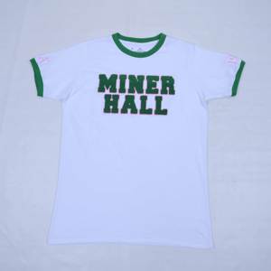 Camiseta blanca de algodón 100% de primera calidad con bordado de chenilla personalizado, camiseta universitaria para mujer, suave y casual. - Product Image 6