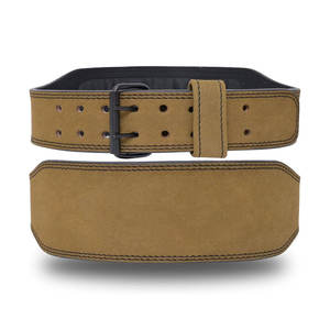 เข็มขัดยกน้ำหนักหนังวัว ดีไซน์ปรับแต่งได้ สวมใส่สบาย เข็มขัดพาวเวอร์ลิฟติ้งบุหนา 4 นิ้ว - Product Image 1
