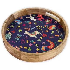 Bandeja de Servicio de Madera Vintage, Tabla de Transporte Tradicional para Eventos y Aniversarios - Product Image 5