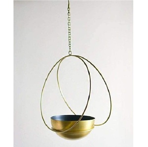 Rustic Metal Hanging Planter <b>Rectangular</b> Flower <b>Pot</b> for Indoor Outdoor Use - Product Image 6