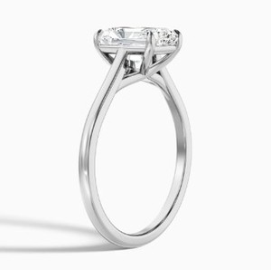 Radiant Cut Moissanite Claw Setting <b>925</b> Sterling <b>Silver</b> White Gold Plated Certified Engagement Promise <b>Ring</b> Luxury Bridal - Product Image 5