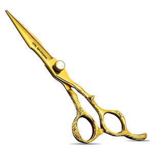 Ciseaux de coiffure professionnels en acier inoxydable pour barbier, outils de coiffage et d'éclaircissement des cheveux avec design à dents coupantes - Product Image 1