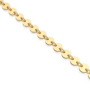 Cadena de Oro Sólido de 14K, 4mm, Gruesa y Pesada, con Eslabones de Disco, 7 Pulgadas por Pie, Componentes y Accesorios para Joyería - Product Image 2