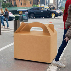 Rectangle Shape Disposable Cardboard Containers Recycled Kraft Paper Materials Glossy Lamination with Magnetic Closure For Food - Product Image 1