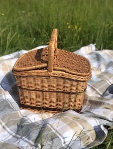 Panier alimentaire pour pique-nique et utilisation en extérieur, panier de rangement et de service polyvalent, panier décoratif pour transporter les aliments pour la famille - Product Image 2
